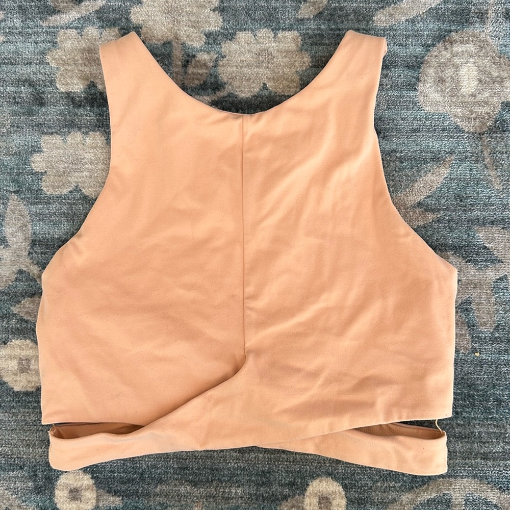 Athleta Conscious Crop Cut-out Sports Bra, Womens Size Small, Orange/Peach